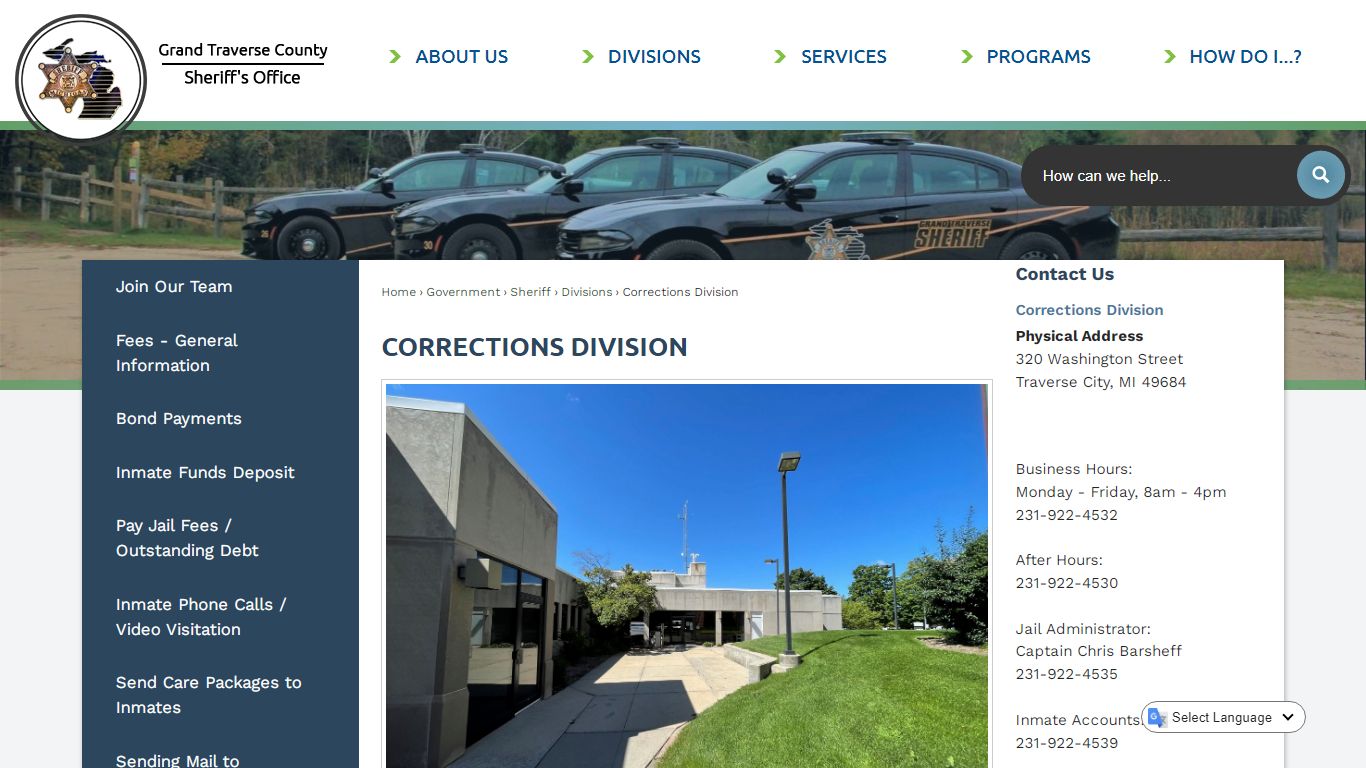 Corrections Division | Grand Traverse County, MI